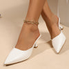 👠 Point Toe Flare Heels Sandals 👠 thumbnail