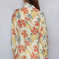 POL Floral Print Shirt - Stylish Button Down Long Sleeve Top - MegaSuperStar