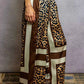 POL Leopard Printed Woven Wide Leg Drawstring Pants