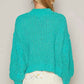 POL Mock Neck Cable Knit Sweater for Cozy Style and Comfort - MegaSuperStar