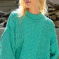 POL Mock Neck Cable Knit Sweater for Cozy Style and Comfort - MegaSuperStar