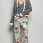 POL Openwork Contrast Cardigan with Floral Metal Button - MegaSuperStar