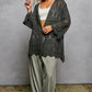 POL Openwork Lightweight Open Front Cardigan with Scalloped Edge - MegaSuperStar