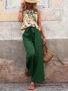 💕 Printed Tank Top and Wide Leg Pants Set for Effortless Style and Comfort 💕 thumbnail