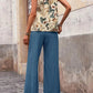 Printed Tank Top and Wide Leg Pants Set - MegaSuperStar