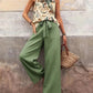 Printed Tank Top and Wide Leg Pants Set - MegaSuperStar