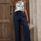 Printed Tank Top and Wide Leg Pants Set - MegaSuperStar