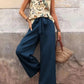 Printed Tank Top and Wide Leg Pants Set - MegaSuperStar