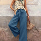 Printed Tank Top and Wide Leg Pants Set - MegaSuperStar