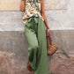 Printed Tank Top and Wide Leg Pants Set - MegaSuperStar