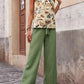 Printed Tank Top and Wide Leg Pants Set - MegaSuperStar