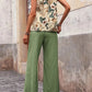 Printed Tank Top and Wide Leg Pants Set - MegaSuperStar