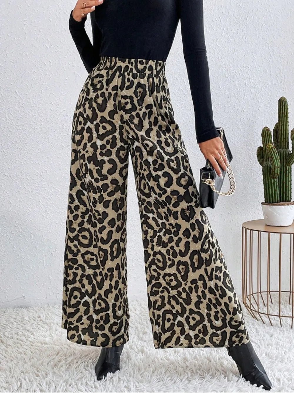 💖 Printed Wide Leg Pants with Elastic Waist for Ultimate Comfort 💖 - MegaSuperStar