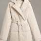 Puffer Long Sleeve Winter Coat with Belt - MegaSuperStar