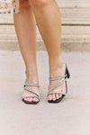 Qupid Level Up Rhinestone Strap Heels for Glamorous Footwear thumbnail