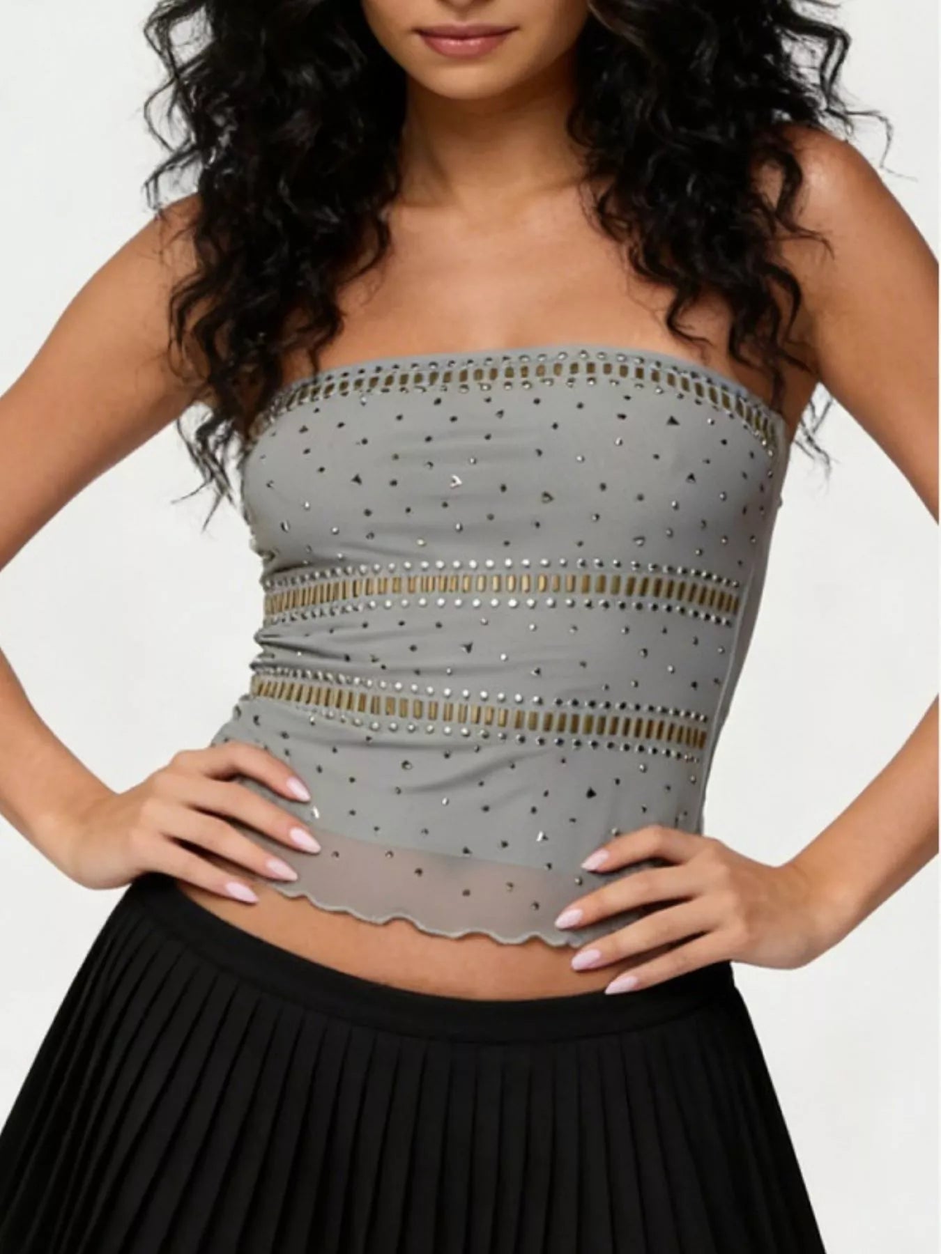 Rhinestone Tube Top - MegaSuperStar