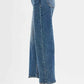 RISEN High Rise Crop Wide Leg Jeans with Step Hem - Trendy & Comfortable - MegaSuperStar