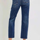 RISEN High Rise Slim Barrel Jeans for Trendy Comfort and Style - MegaSuperStar