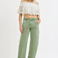 RISEN Plus Size Tummy Control Jeans - High Rise Crop Barrel Style for Ultimate Comfort - MegaSuperStar