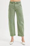RISEN Plus Size Tummy Control Jeans - High Rise Crop Barrel Style for Ultimate Comfort thumbnail