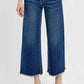 RISEN Raw Hem Wide Leg Jeans with Attached Buckle - MegaSuperStar