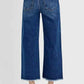 RISEN Raw Hem Wide Leg Jeans with Attached Buckle - MegaSuperStar