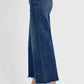 RISEN Raw Hem Wide Leg Jeans with Attached Buckle - MegaSuperStar