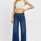 RISEN Raw Hem Wide Leg Jeans with Attached Buckle - MegaSuperStar