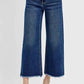 RISEN Raw Hem Wide Leg Jeans with Attached Buckle - MegaSuperStar