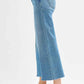 RISEN Tummy Control Wide Leg Jeans with Mid Rise and Front Slit - MegaSuperStar