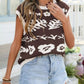 Round Neck Cap Sleeve Knit Top - MegaSuperStar