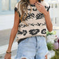 Round Neck Cap Sleeve Knit Top - MegaSuperStar