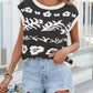 Round Neck Cap Sleeve Knit Top - MegaSuperStar