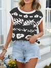 🌸 Round Neck Cap Sleeve Knit Top for Effortless Style and Comfort 🌸 thumbnail