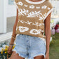 Round Neck Cap Sleeve Knit Top - MegaSuperStar