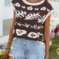 Round Neck Cap Sleeve Knit Top - MegaSuperStar