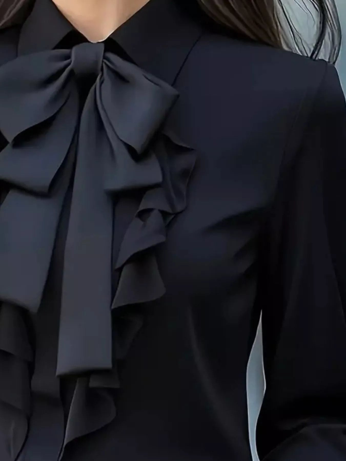 Ruffled Tie Front Blouse for Chic Style and Comfort - MegaSuperStar