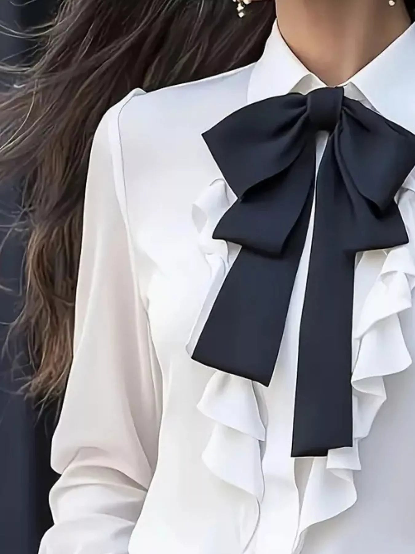 Ruffled Tie Front Blouse for Chic Style and Comfort - MegaSuperStar