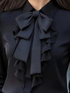 Ruffled Tie Front Blouse for Chic Style and Comfort thumbnail
