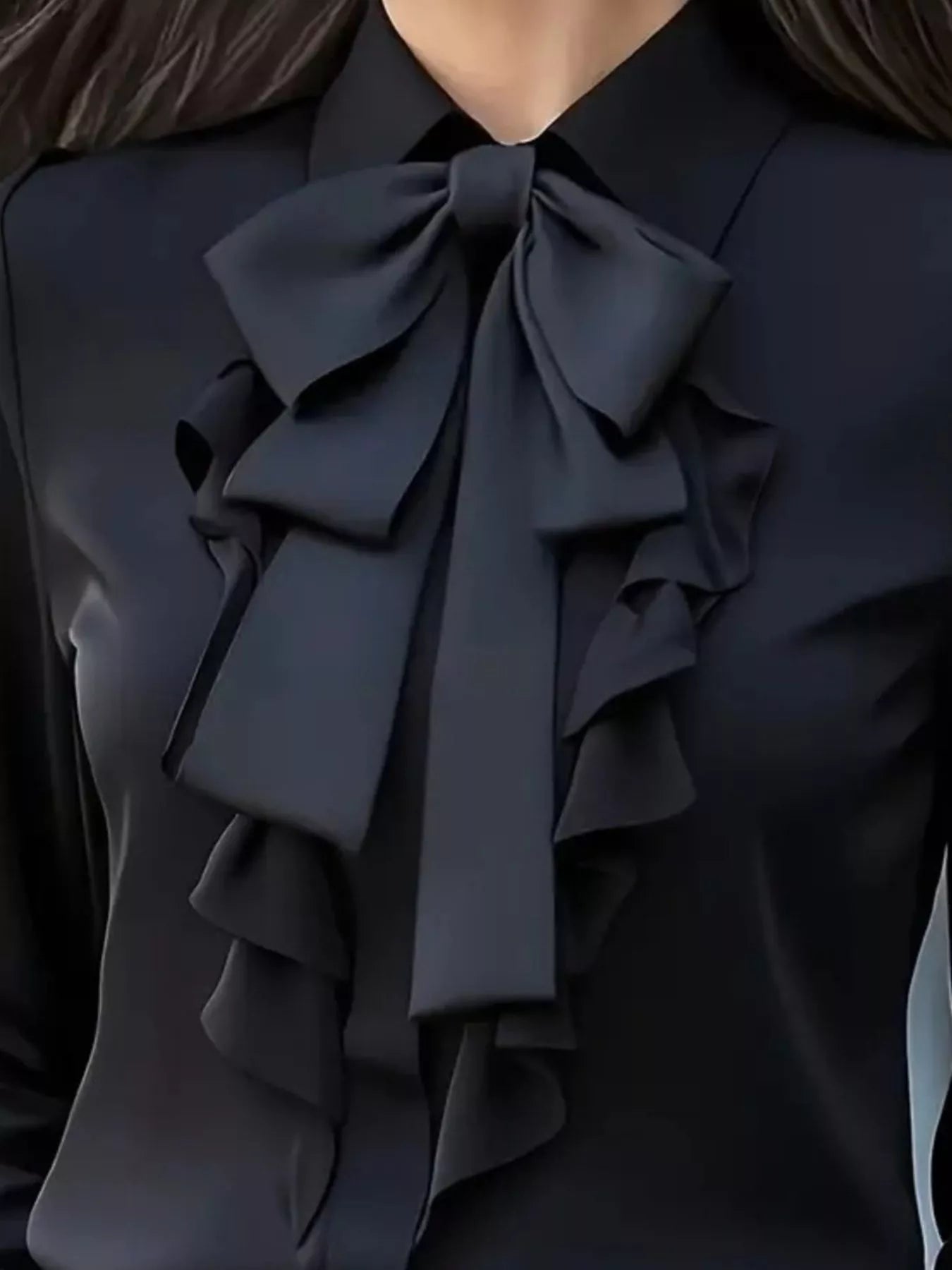 Ruffled Tie Front Blouse for Chic Style and Comfort - MegaSuperStar