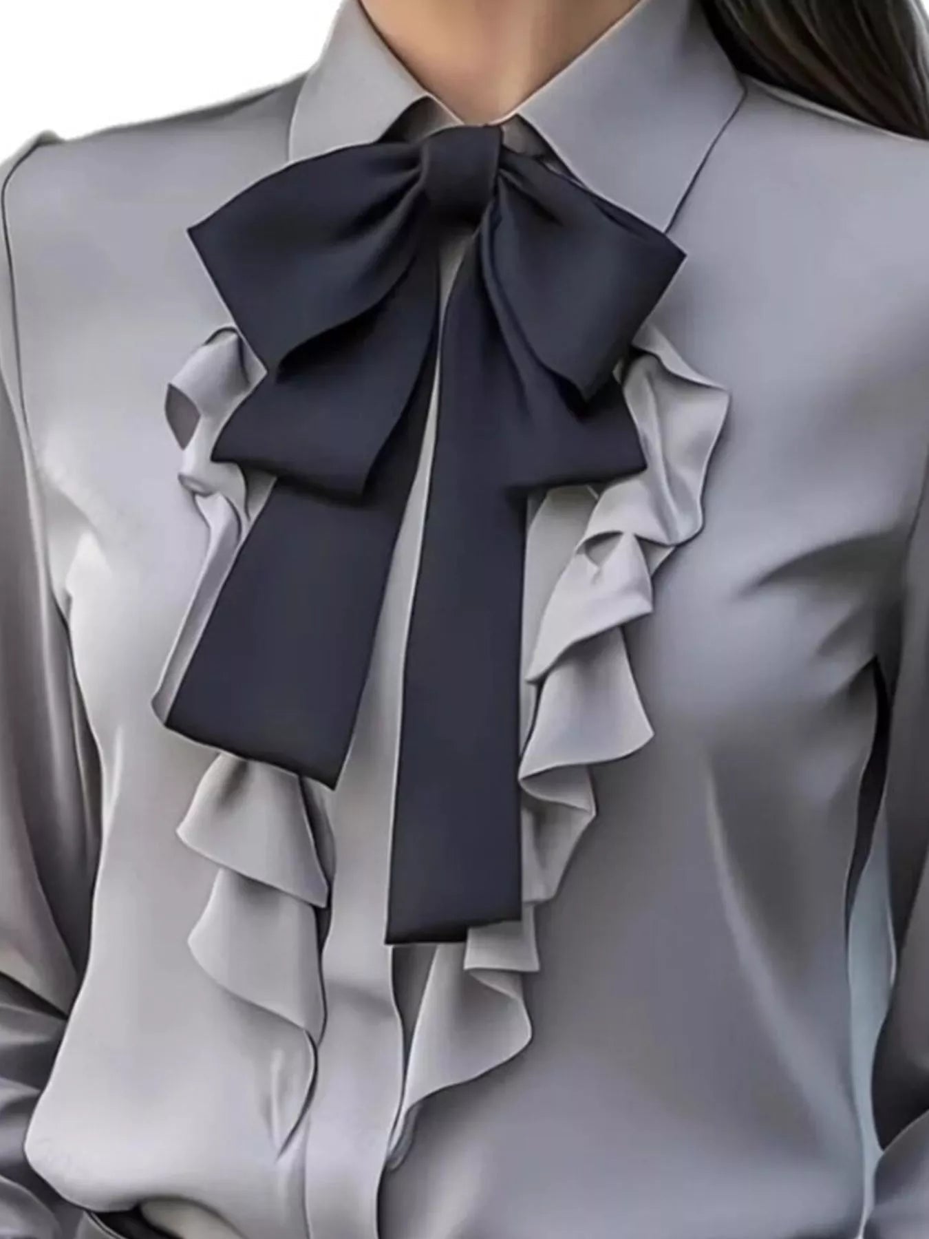 Ruffled Tie Front Blouse for Chic Style and Comfort - MegaSuperStar