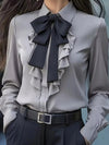Ruffled Tie Front Blouse for Chic Style and Comfort thumbnail