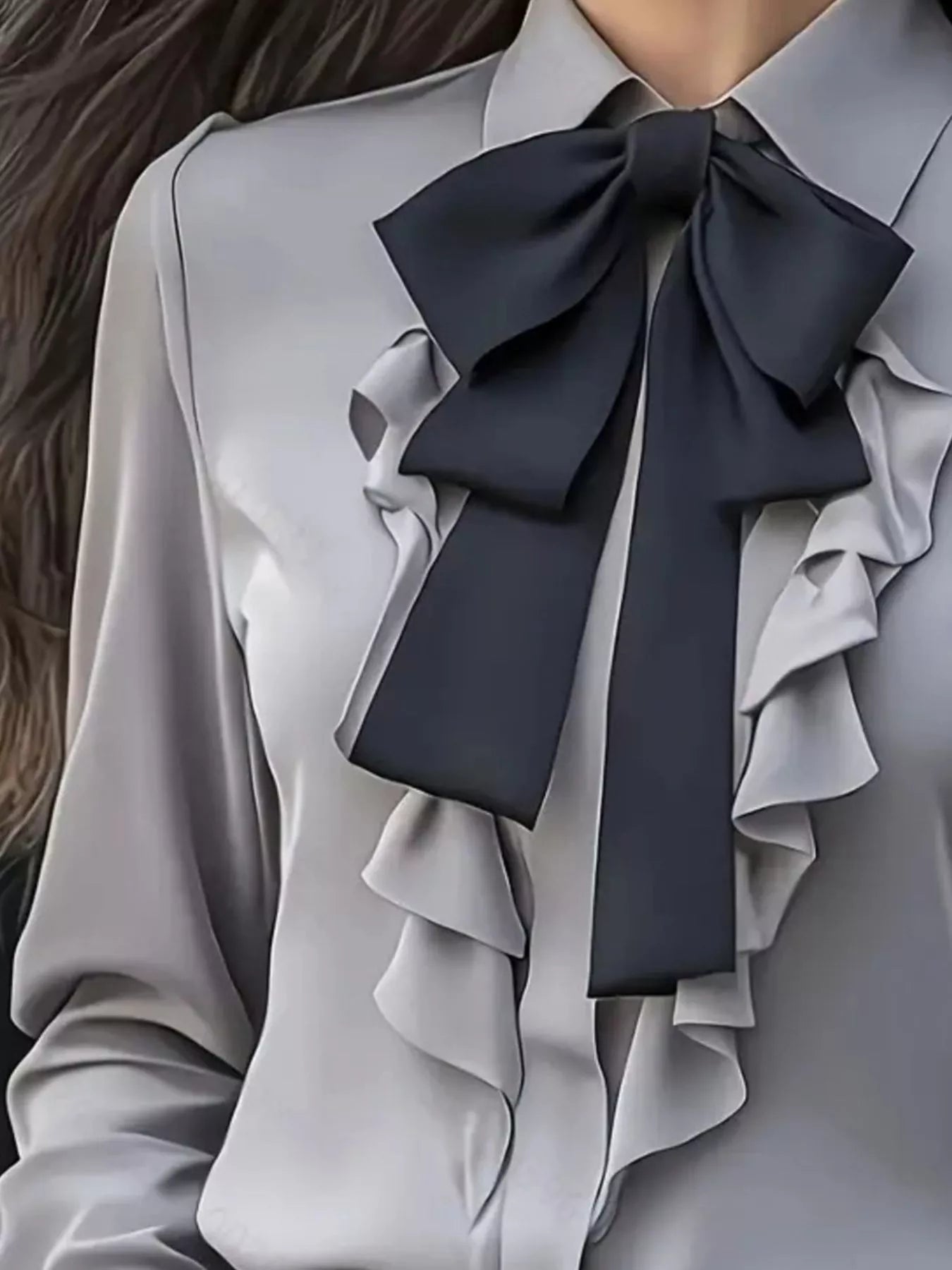 Ruffled Tie Front Blouse for Chic Style and Comfort - MegaSuperStar