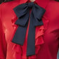 Ruffled Tie Front Blouse for Chic Style and Comfort - MegaSuperStar