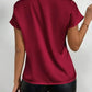 Satin Bow Tie Neck Blouse - MegaSuperStar
