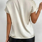 Satin Bow Tie Neck Blouse - MegaSuperStar