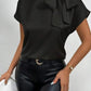 Satin Bow Tie Neck Blouse - MegaSuperStar