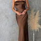 Satin Tube Maxi Dress - MegaSuperStar