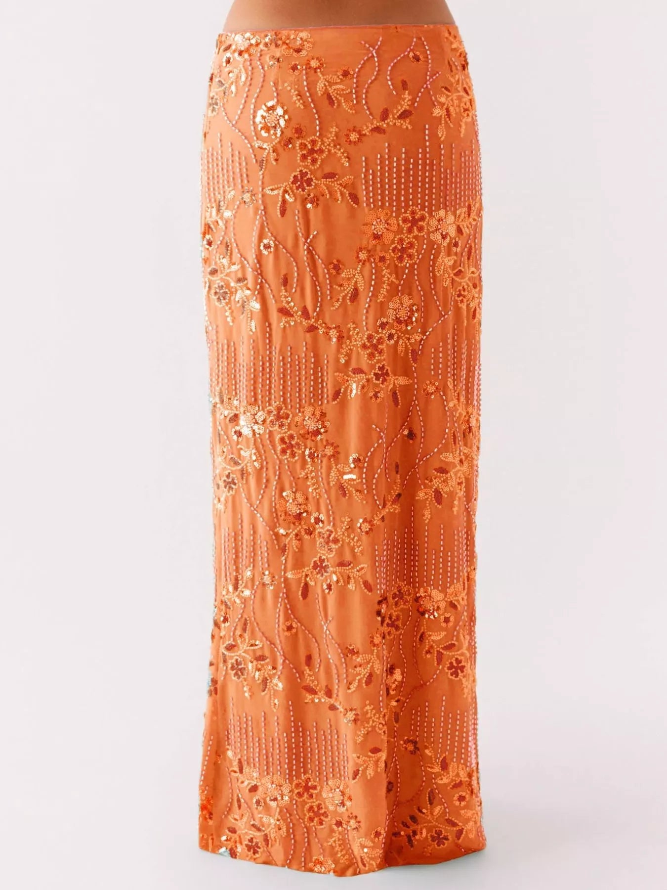 ✨ Sequin Embroidered Maxi Skirt 💃 - MegaSuperStar