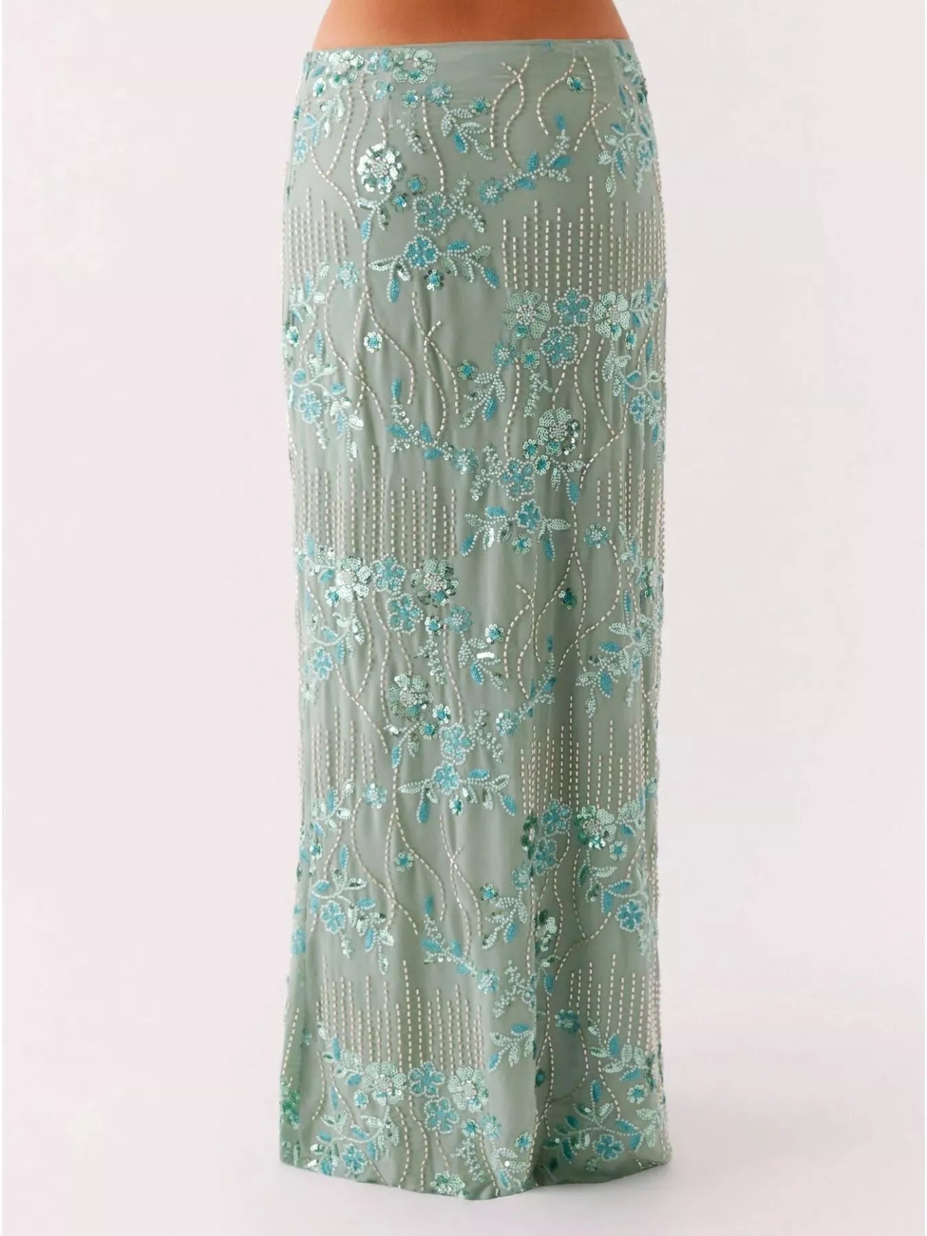 ✨ Sequin Embroidered Maxi Skirt 💃 - MegaSuperStar